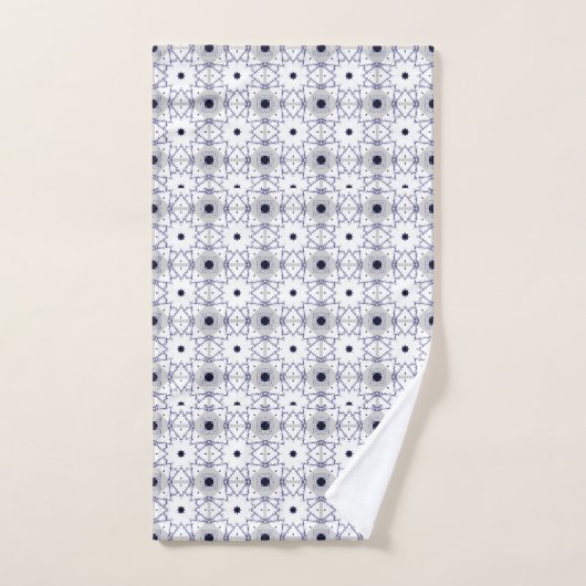Decorative geometric patterned on white background bad handdoek (Handdoek)