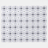 Decorative geometric patterned on white background fleece deken (Voorkant (Horizontaal))