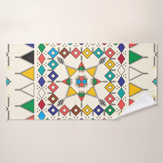 Decorative geometric repeating pattern badhanddoek (Badhanddoek)