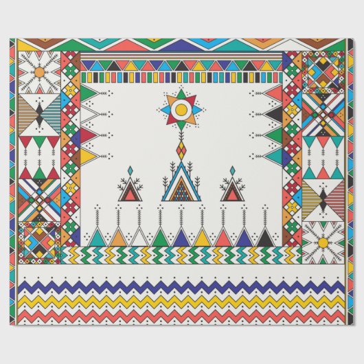 Decorative geometric repeating pattern cadeaupapier (Vlak)
