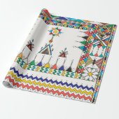 Decorative geometric repeating pattern cadeaupapier (Uitgerold)