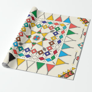 Decorative geometric repeating pattern cadeaupapier