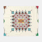 Decorative geometric repeating pattern fleece deken (Voorkant (Horizontaal))