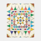 Decorative geometric repeating pattern fleece deken (Voorkant)