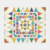 Decorative geometric repeating pattern fleece deken (Voorkant (Horizontaal))