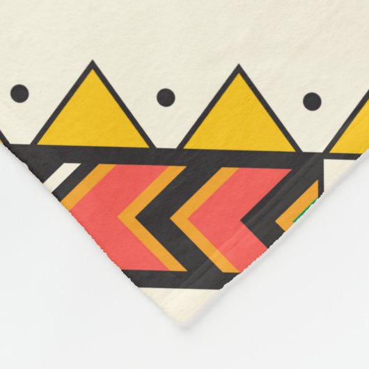 Decorative geometric repeating pattern fleece deken (Hoek)