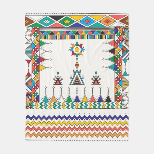 Decorative geometric repeating pattern inspired by fleece deken (Voorkant)