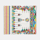 Decorative geometric repeating pattern inspired by fleece deken (Voorkant (Horizontaal))