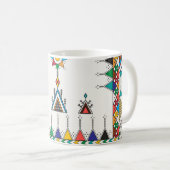 Decorative geometric repeating pattern koffiemok (Voorkant rechts)