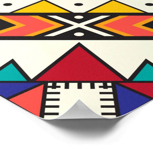 Decorative geometric repeating pattern poster (Hoek)