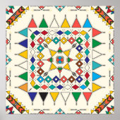Decorative geometric repeating pattern poster (Voorkant)