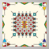 Decorative geometric repeating pattern poster (Voorkant)