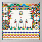 Decorative geometric repeating pattern poster (Voorkant)