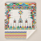 Decorative geometric repeating pattern sherpa deken (Voorkant)