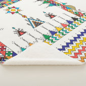 Decorative geometric repeating pattern sherpa deken (3/4)