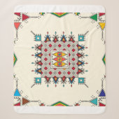 Decorative geometric repeating pattern sherpa deken (Voorkant)