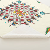 Decorative geometric repeating pattern sherpa deken (3/4)