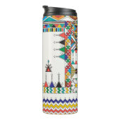 Decorative geometric repeating pattern thermosbeker (Geroteerd rechts)