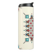 Decorative geometric repeating pattern thermosbeker (Gedraaid links)