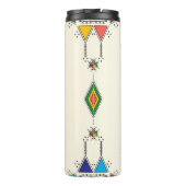 Decorative geometric repeating pattern thermosbeker (Achterkant)