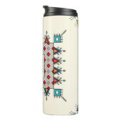 Decorative geometric repeating pattern thermosbeker (Geroteerd rechts)