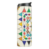 Decorative geometric repeating pattern thermosbeker (Gedraaid links)