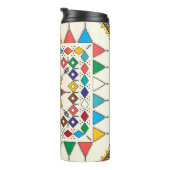 Decorative geometric repeating pattern thermosbeker (Geroteerd rechts)