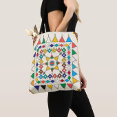 Decorative geometric repeating pattern tote bag (Dichtbij)