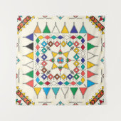 Decorative geometric repeating pattern wandkleed (Voorkant (horizontaal))