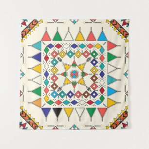 Decorative geometric repeating pattern wandkleed