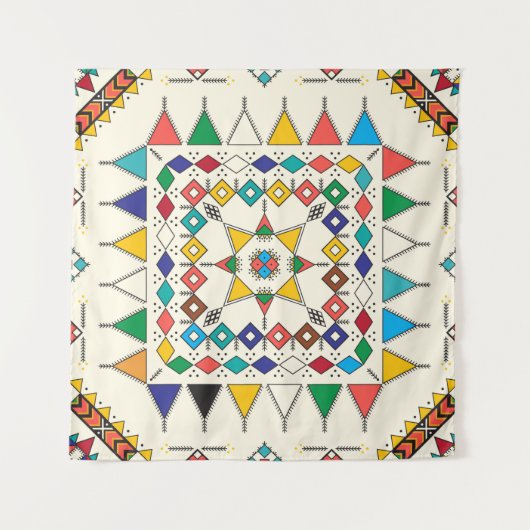 Decorative geometric repeating pattern wandkleed (Voorkant)