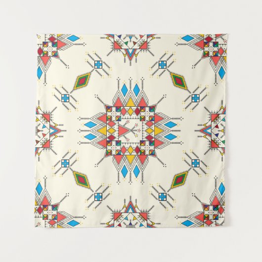 Decorative geometric repeating pattern wandkleed (Voorkant (horizontaal))