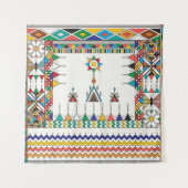 Decorative geometric repeating pattern wandkleed (Voorkant)