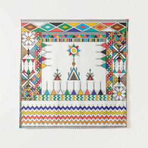 Decorative geometric repeating pattern wandkleed