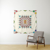 Decorative geometric repeating pattern wandkleed (In situ)