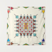 Decorative geometric repeating pattern wandkleed (Voorkant)