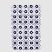 Decorative geometric star patterned in dark golfhanddoek (Voorkant)