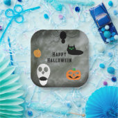 Decorative Halloween Paper Plates  Papieren Bordje (Feest)