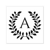 Decorative Laurel Wreath With Custom Monogram Zelfinktende Stempel (Design)