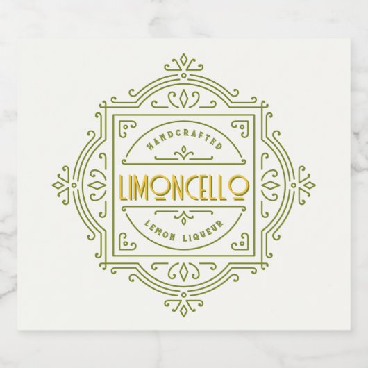 Decorative Logo Frame Limoncello Likeurfles Etiket (Enkel label)