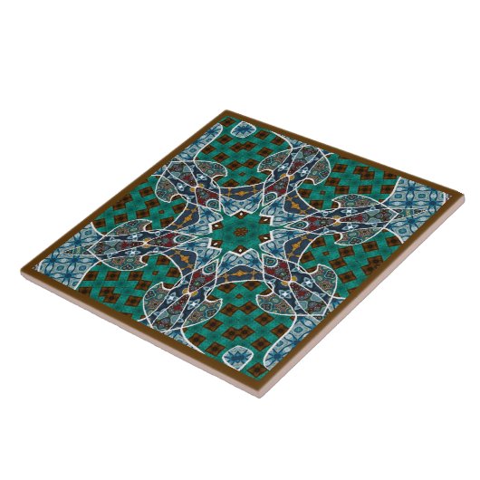Decorative Mandala Ceramic Tile Tegeltje (Zijkant)