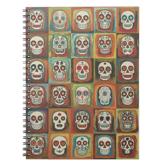 Decorative paint Skull Collection Mexican Folk Notitieboek (Voorkant)
