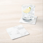 Decorative, Pale Grey Paper Coaster Kartonnen Onderzetters (Insitu)