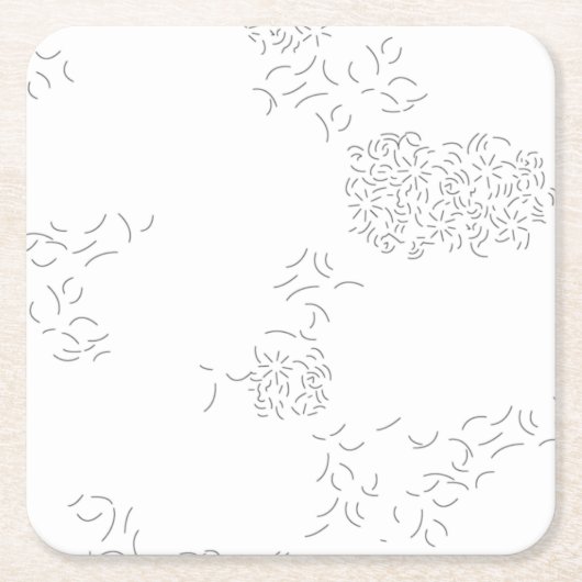 Decorative, Pale Grey Paper Coaster Kartonnen Onderzetters (Voorkant)