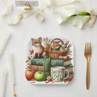 Decorative Paper Plate Autumn Theme Papieren Bordje