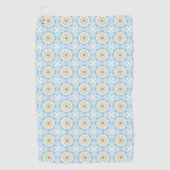 Decorative pastel blue geometric patterned  golfhanddoek (Voorkant)
