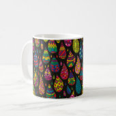 Decorative patterned drops seamless background. Br Koffiemok (Voorkant links)