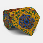 Decorative Persian Intricate Floral Pattern Stropdas (Opgerold)