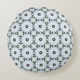decorative pillow featuring a geometric pattern rond kussen