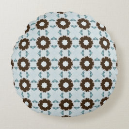 decorative pillow featuring a geometric pattern rond kussen